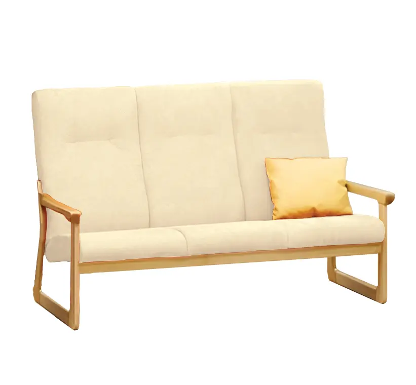 BE - 3 trojkřeslo, koženka ROXA 0.02 - koženka smetanová